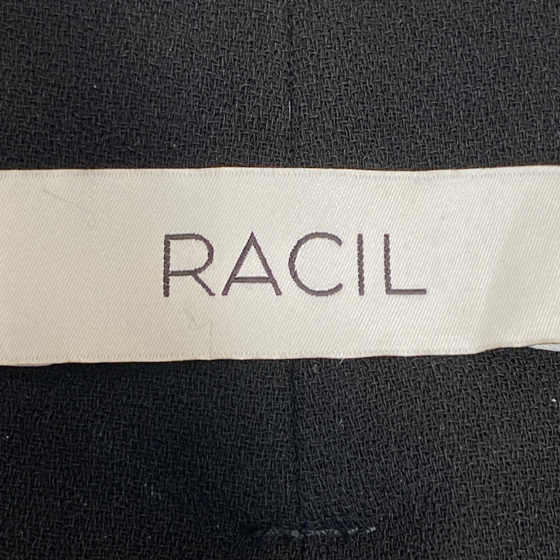 Racil women's black high-waist wide-leg polyester trousers