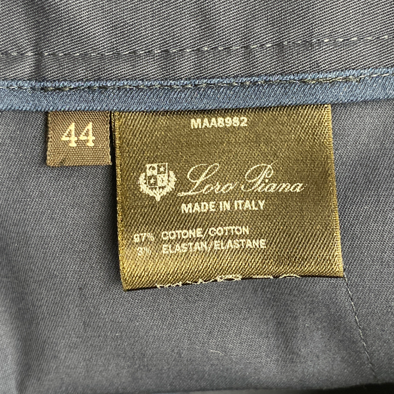 Loro Piana women's navy cotton lightweight trousers