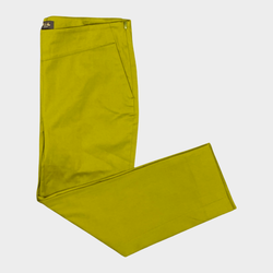 Loro Piana women's green cotton classic trousers