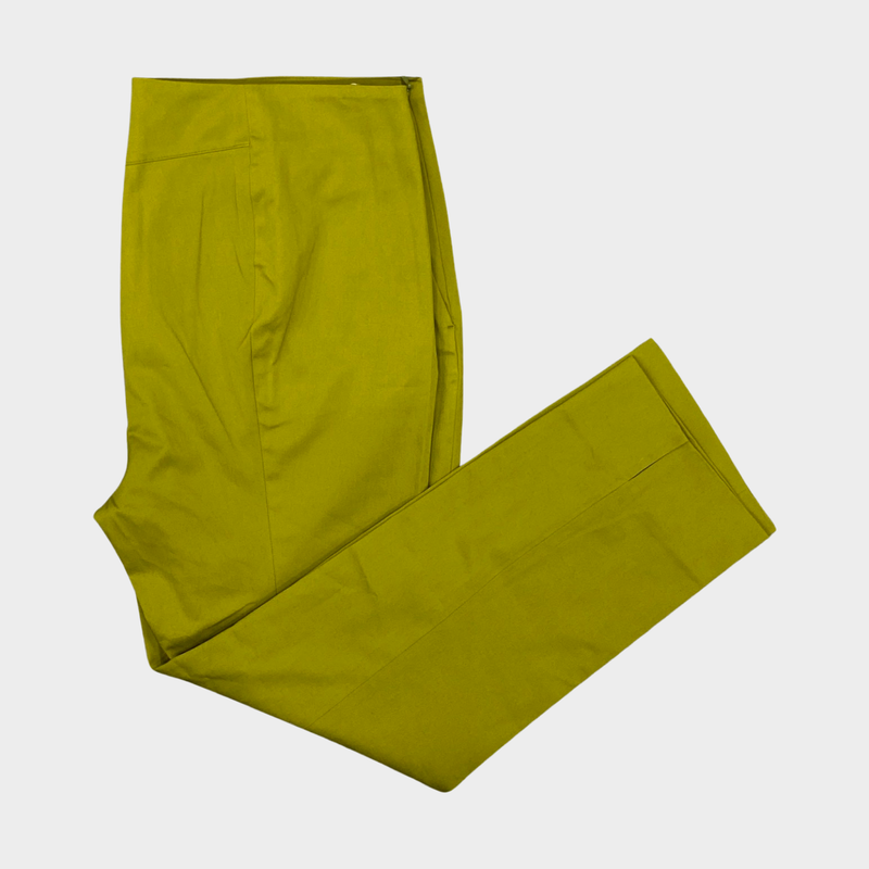 Loro Piana women's green cotton classic trousers