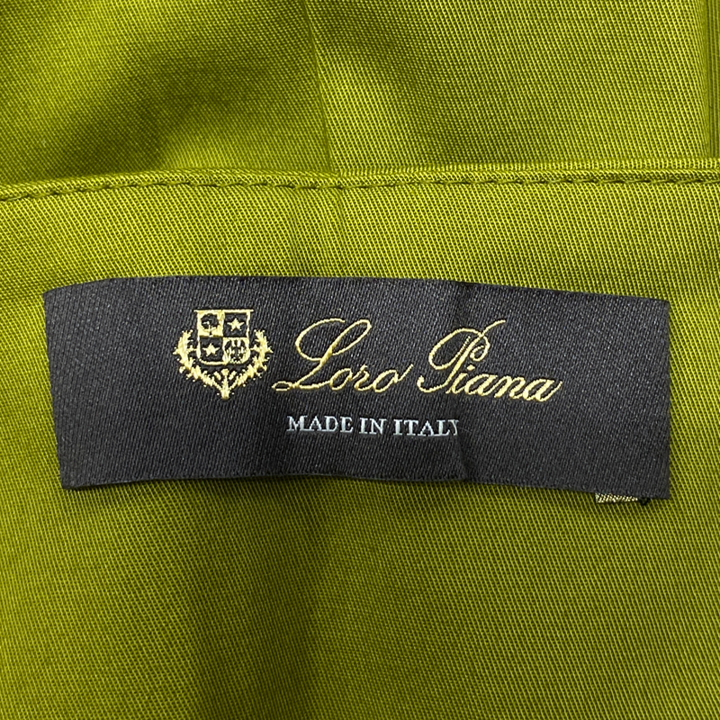 Loro Piana women's green cotton classic trousers