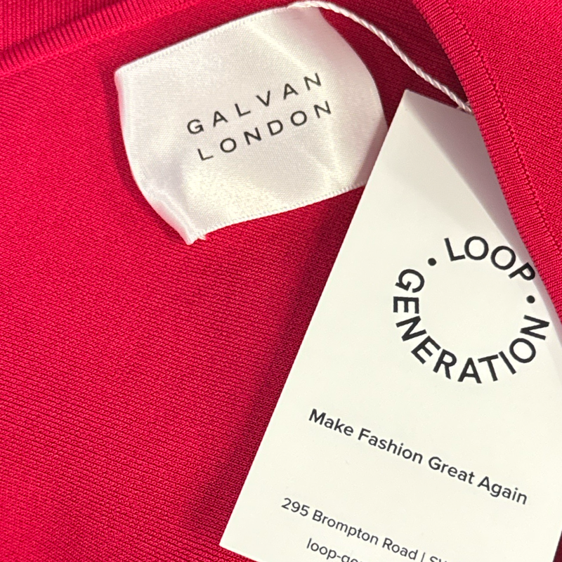 Galvan London Red One shoulder Dress