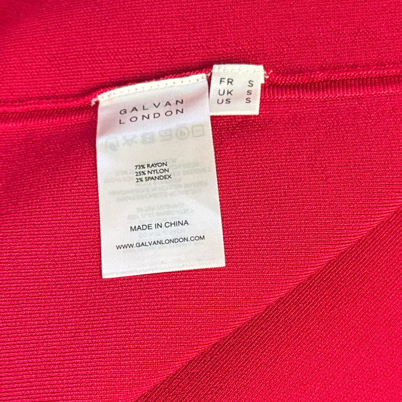 Galvan London Red One shoulder Dress