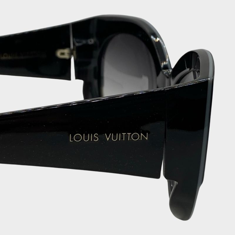 Louis Vuitton women's black and grey sunglasses with split-colour detail