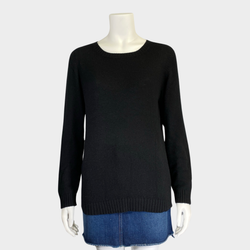 Battistoni women's black cashmere knit jumper