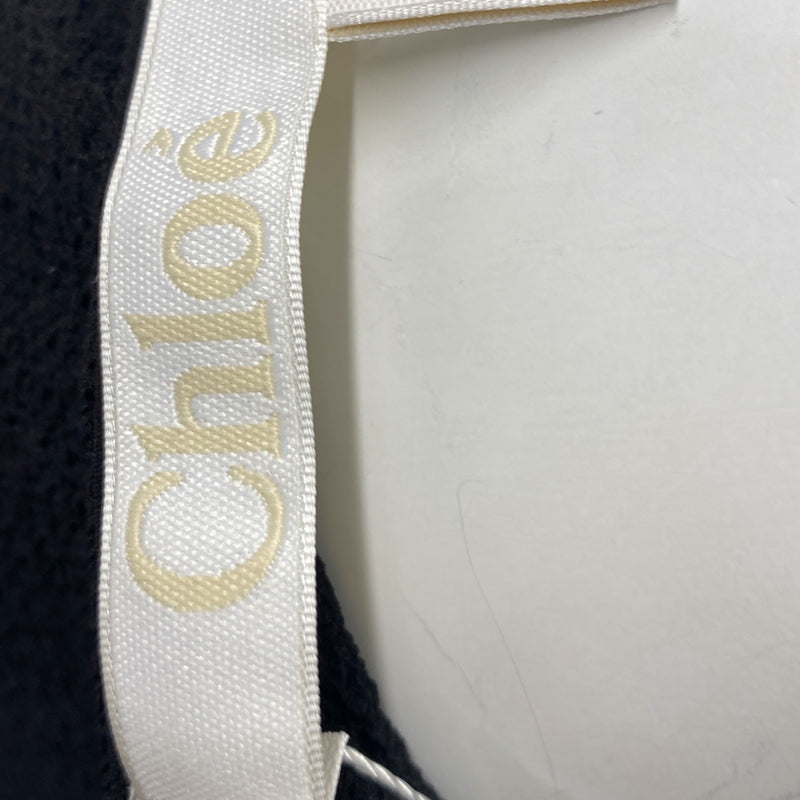 Chloe women's black silk chiffon blouse with gold detailing