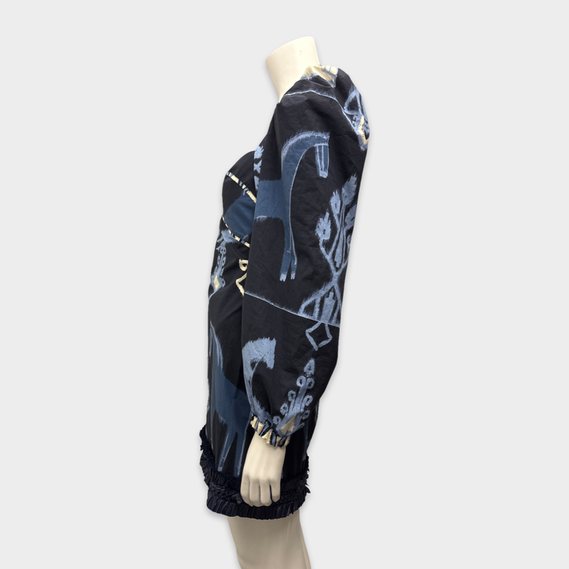 Johanna Ortiz blue cotton mini dress