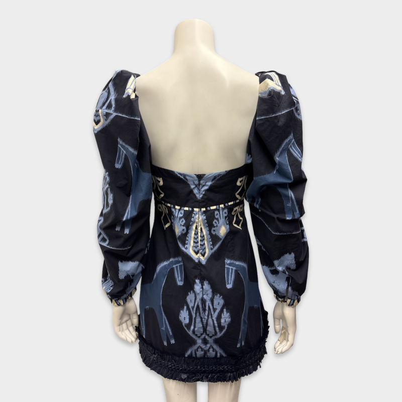 Johanna Ortiz blue cotton mini dress