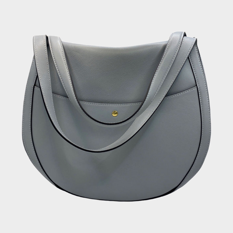 Wandler women's baby blue leather egg shoulder handbag