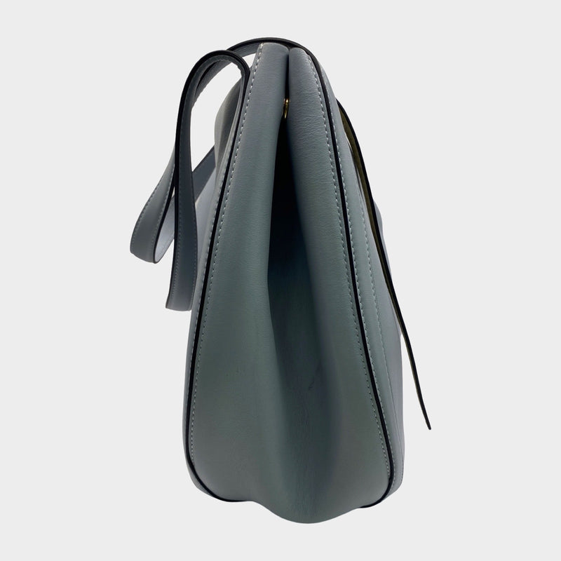 Wandler women's baby blue leather egg shoulder handbag