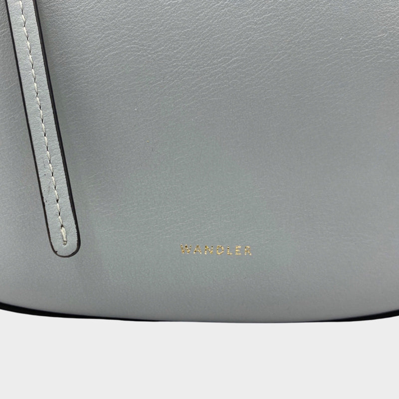 Wandler women's baby blue leather egg shoulder handbag