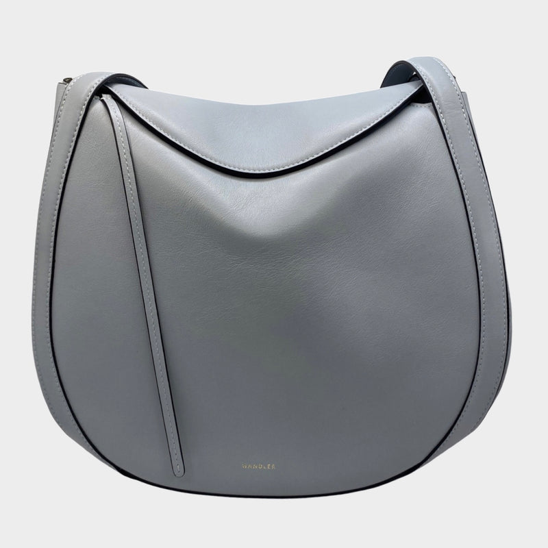 Wandler women's baby blue leather egg shoulder handbag