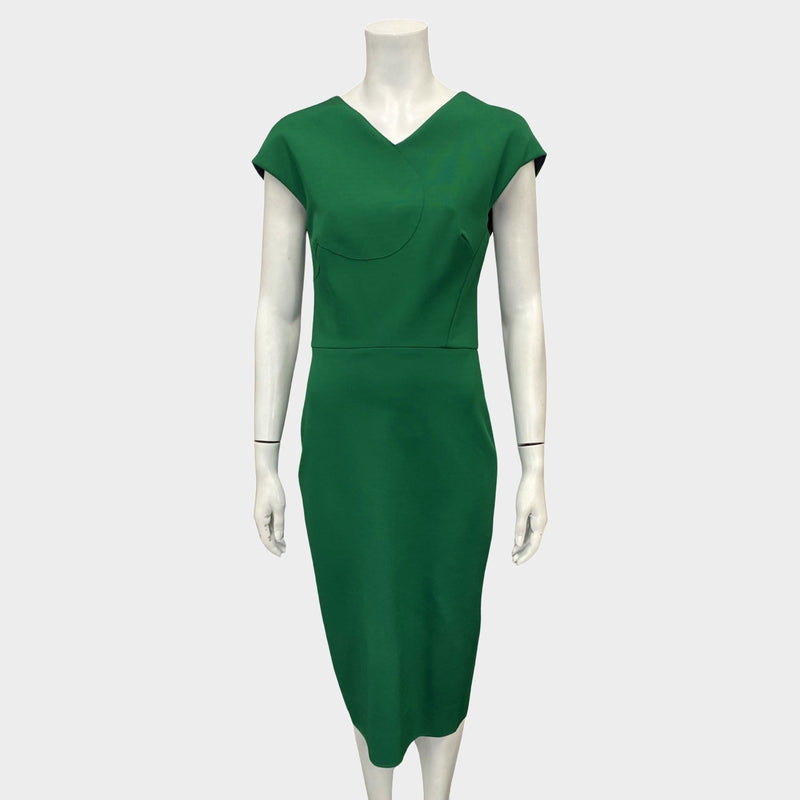 Victoria Beckham green mid-length sleeveless dress