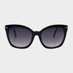 Alexander Mcqueen women's black and silver sunglasses