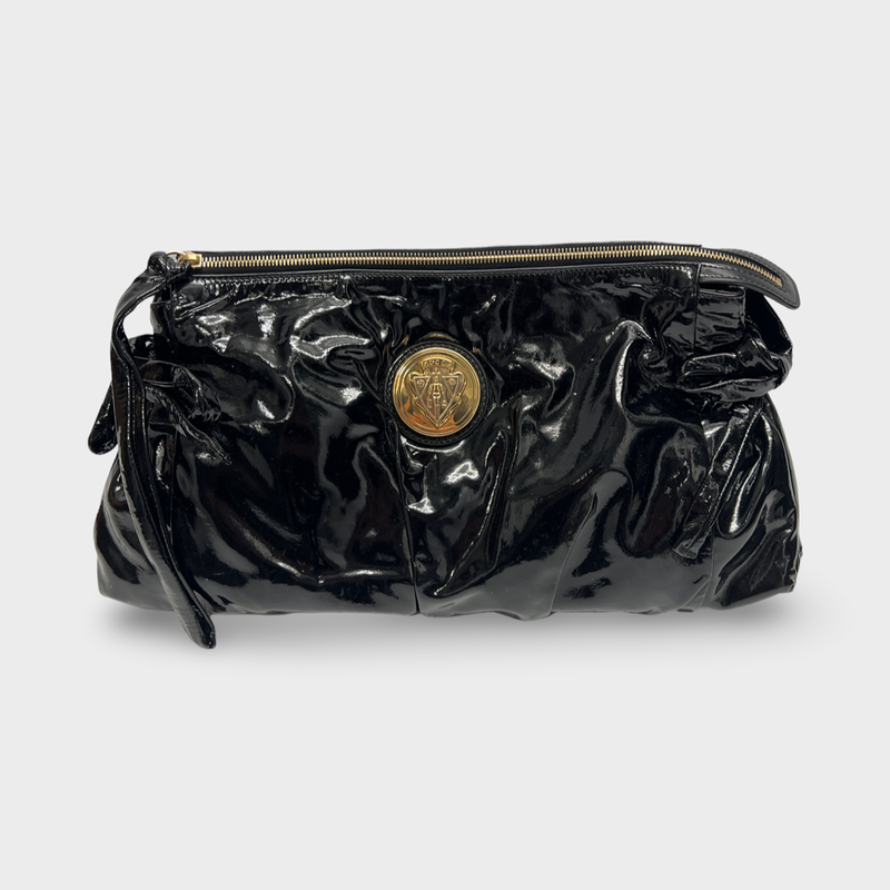 Gucci Women's Hysteria Black Patent Leather Clutch