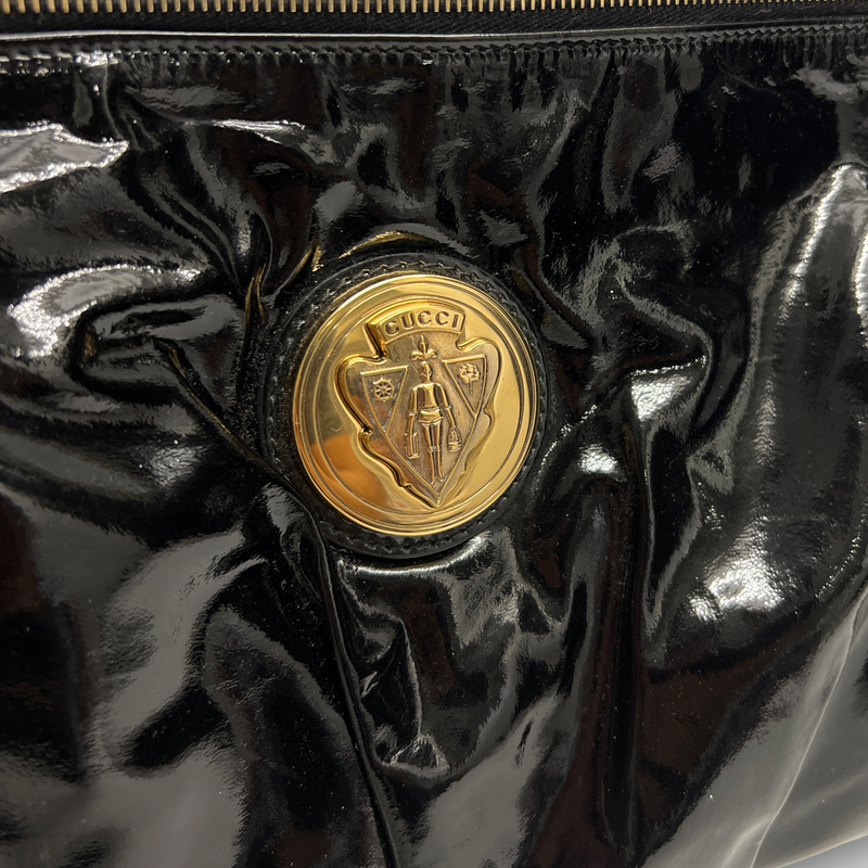 Gucci Women's Hysteria Black Patent Leather Clutch