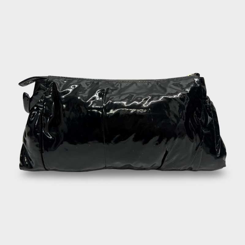 Gucci Women's Hysteria Black Patent Leather Clutch