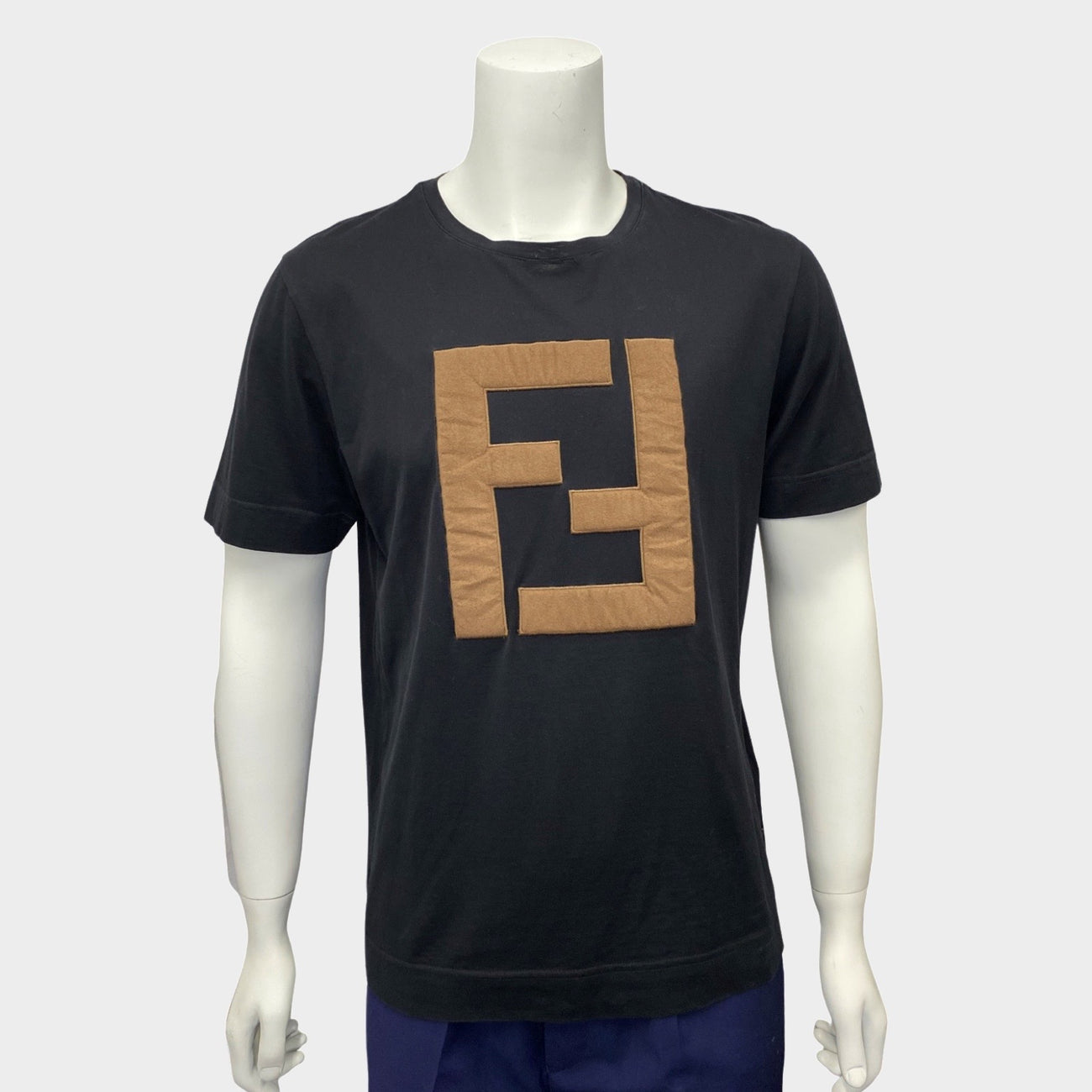 Men's FENDI SS21 FF Pattern Colorblock Printing Short Sleeve