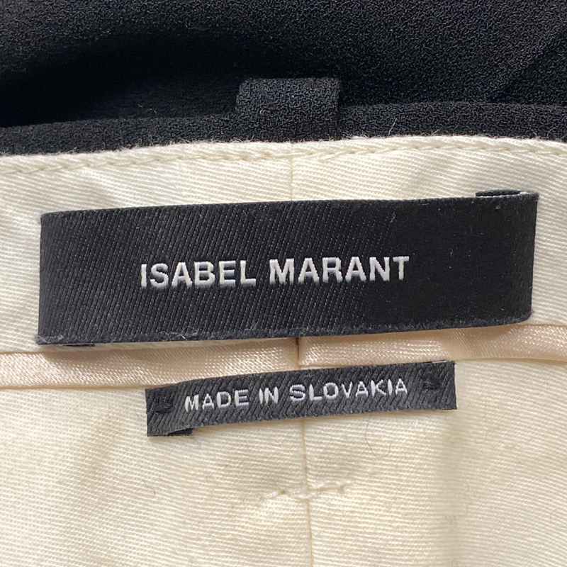 Isabel Marant women's black tapered leg trousers