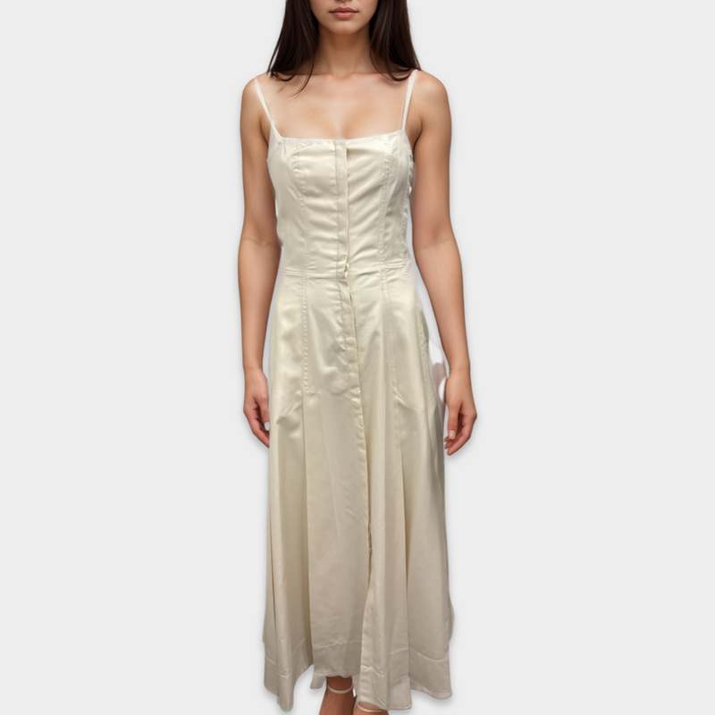 GABRIELA HEARST Cream silk dress