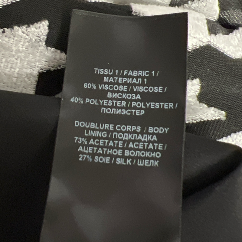 Balmain Women's Houndstooth Black and White Mini Dress