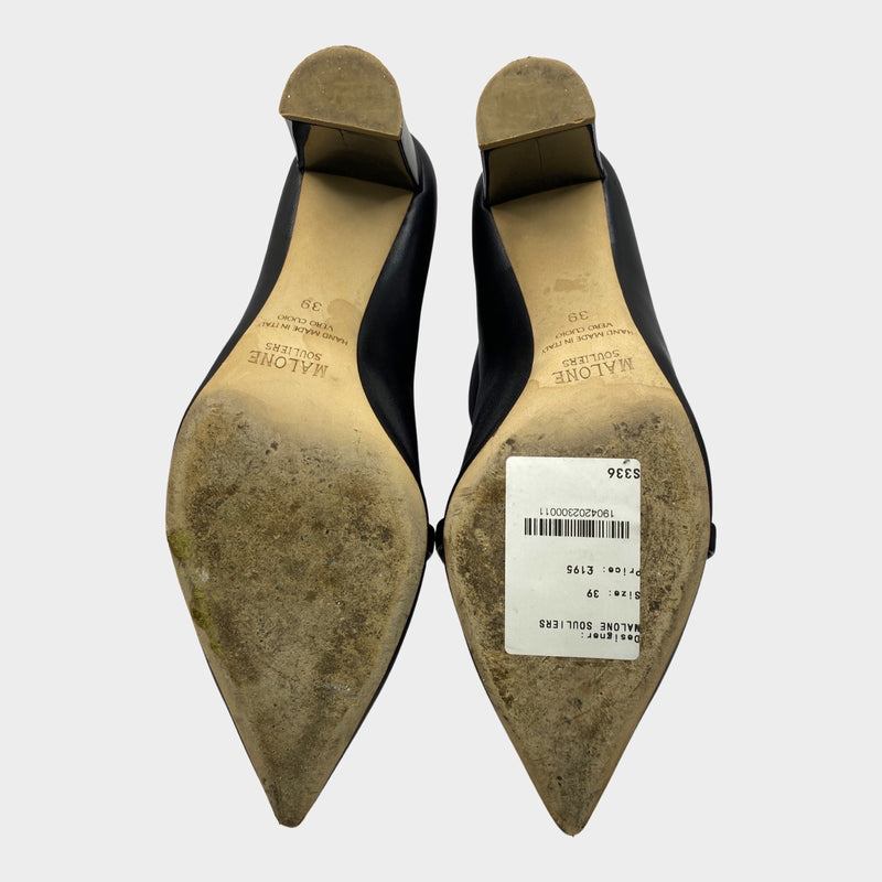 Malone Souliers black leather ankle boots