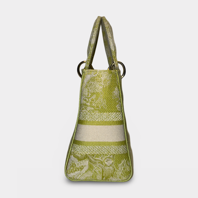 Christian Dior Women's Lady D-Lite Green Cloth Bag