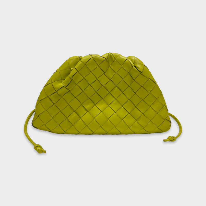 Bottega Veneta Women's Lemon Green Leather Clutch