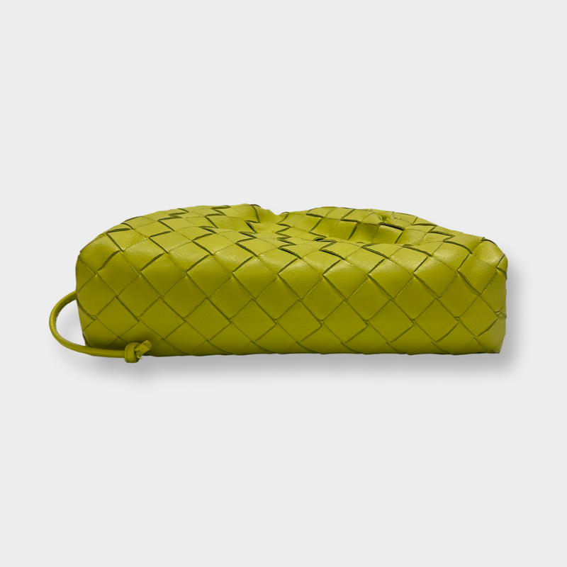 Bottega Veneta Women's Lemon Green Leather Clutch