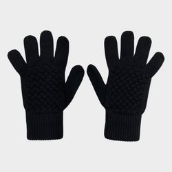 Bottega Veneta women's black wool gloves