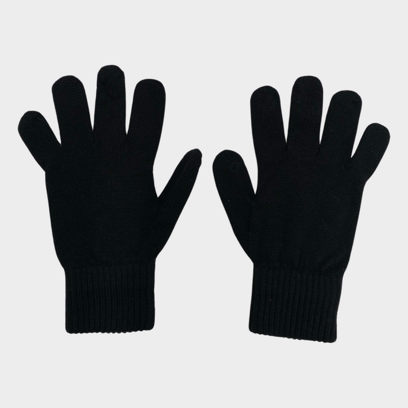 Bottega Veneta women's black wool gloves
