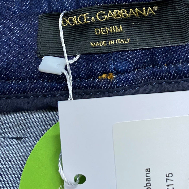 Dolce&Gabbana women's wide-leg dark navy cotton jeans