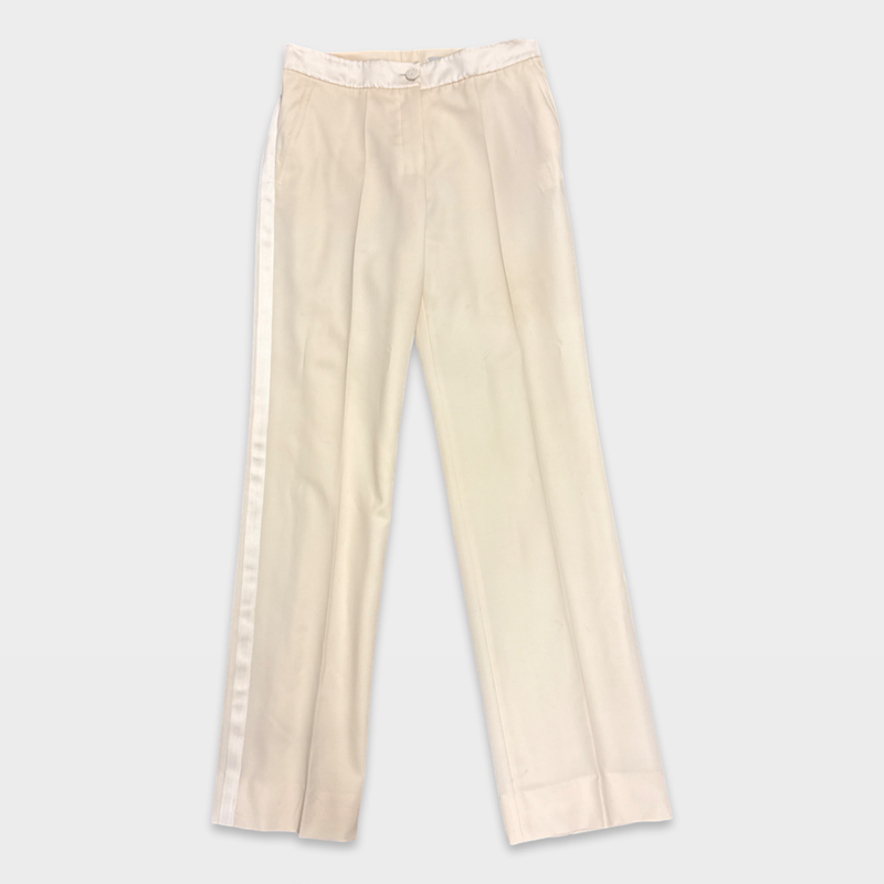 Yves Saint Laurent Ecru wool pants