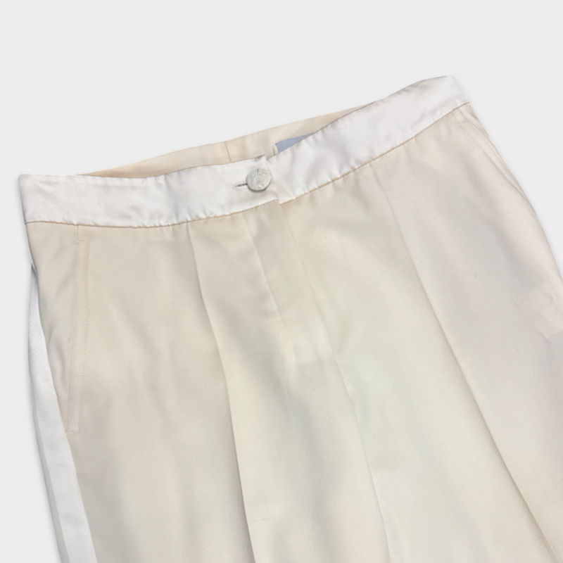Yves Saint Laurent Ecru wool pants
