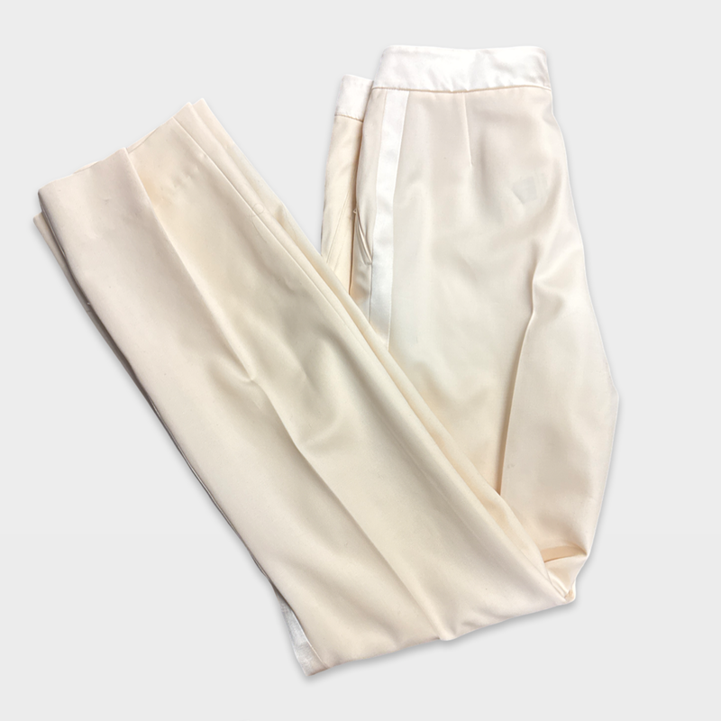 Yves Saint Laurent Ecru wool pants