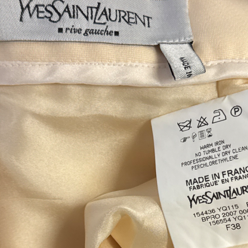 Yves Saint Laurent Ecru wool pants