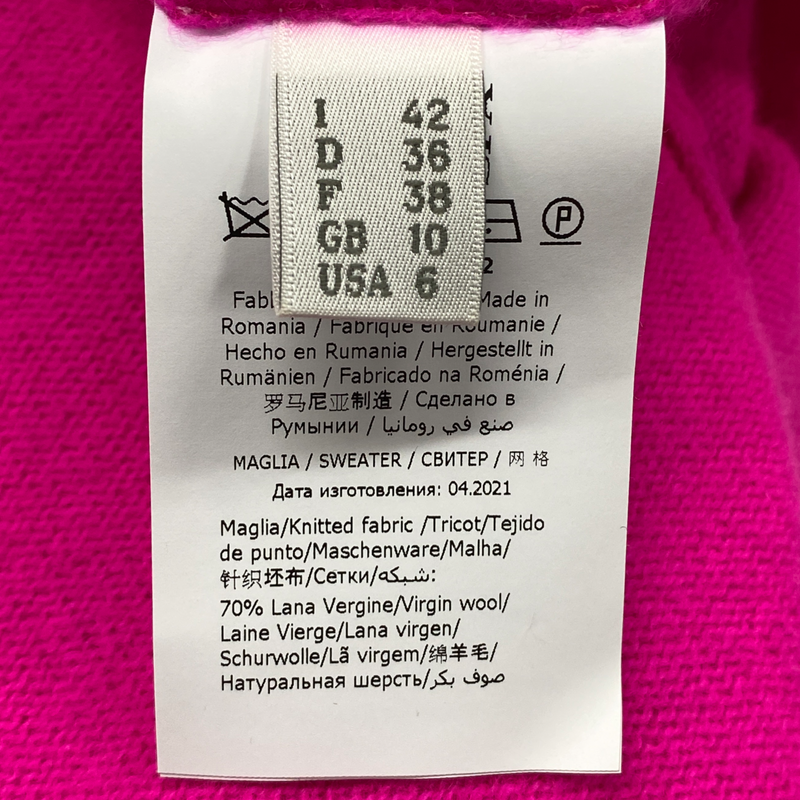 Philosophy women's pink wool knit