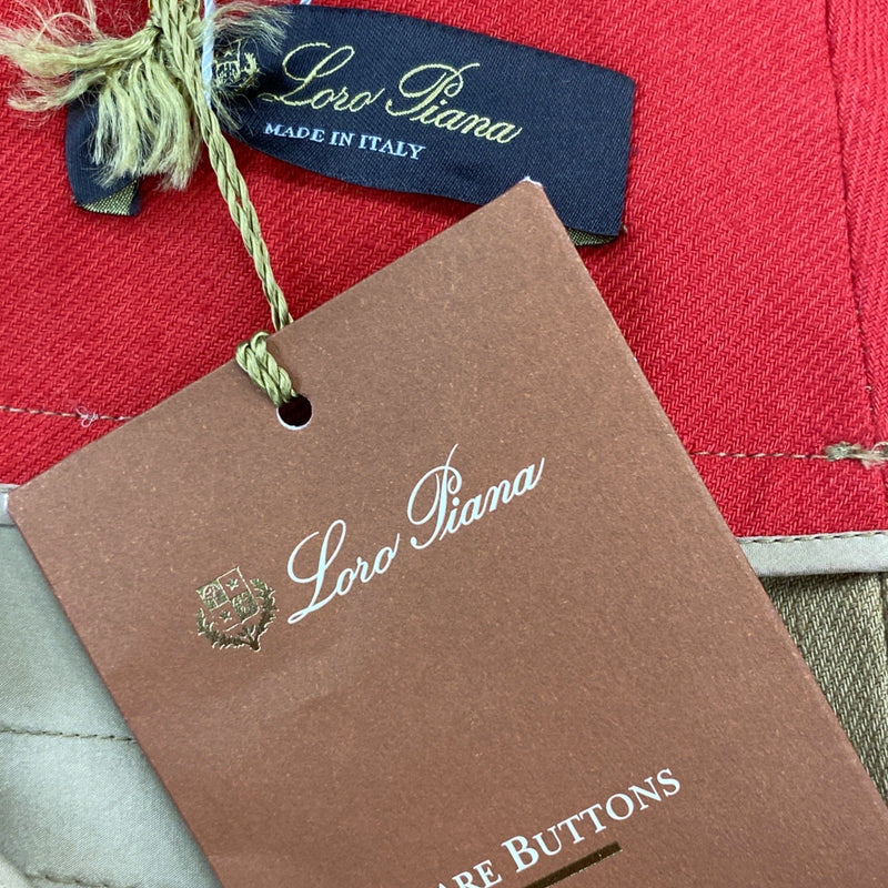 Loro Piana women's sand-coloured linen trousers