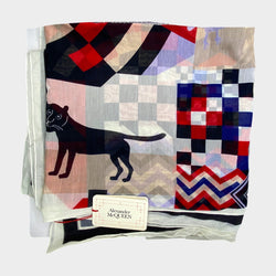 Alexander Mcqueen unisex multicolour geometric print scarf