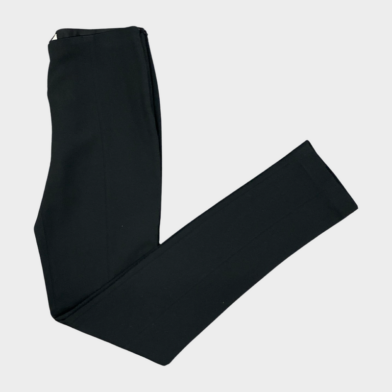 The Row Thilde black trousers with leg slit
