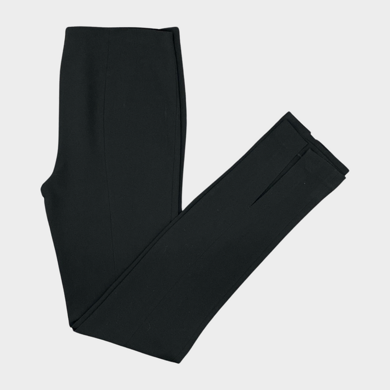 The Row Thilde black trousers with leg slit