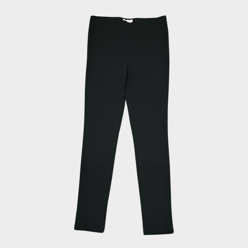 The Row Thilde black trousers with leg slit