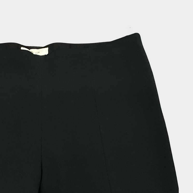 The Row Thilde black trousers with leg slit
