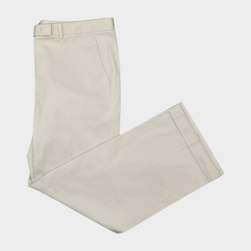 Loro Piana women's ecru cotton trousers