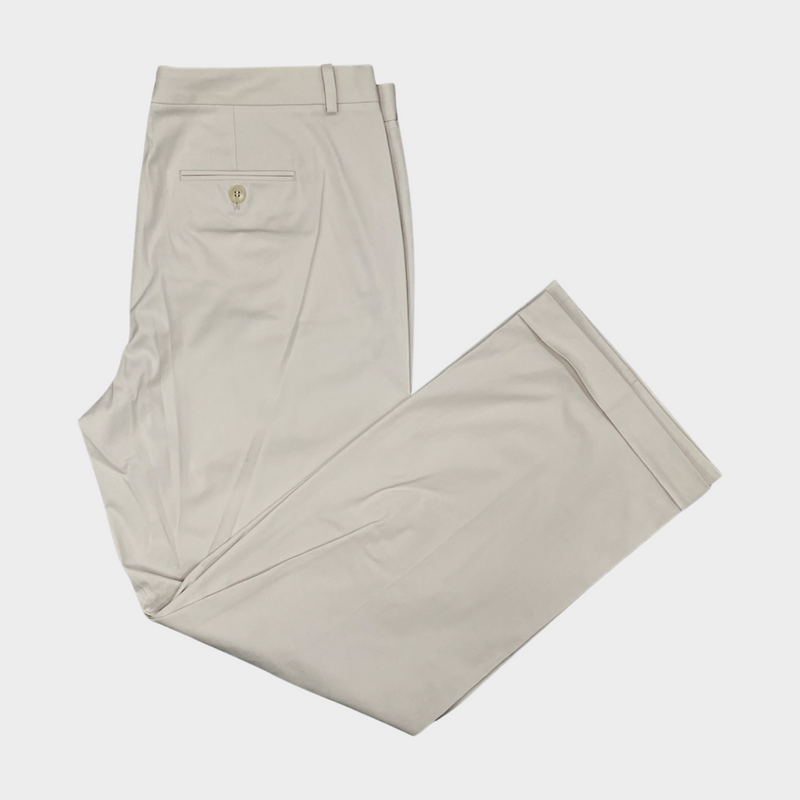 Loro Piana women's ecru cotton trousers