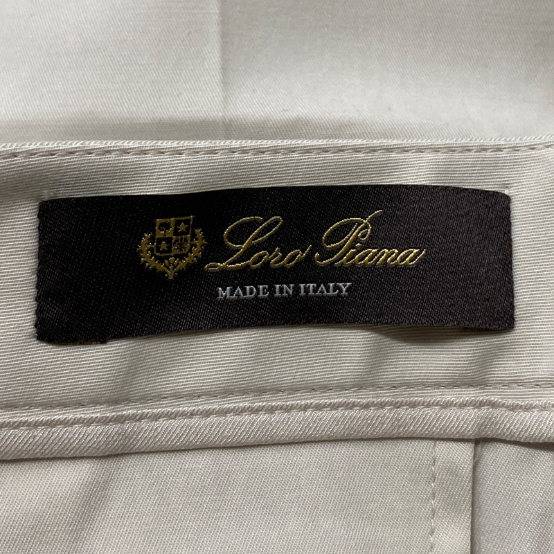 Loro Piana women's ecru cotton trousers