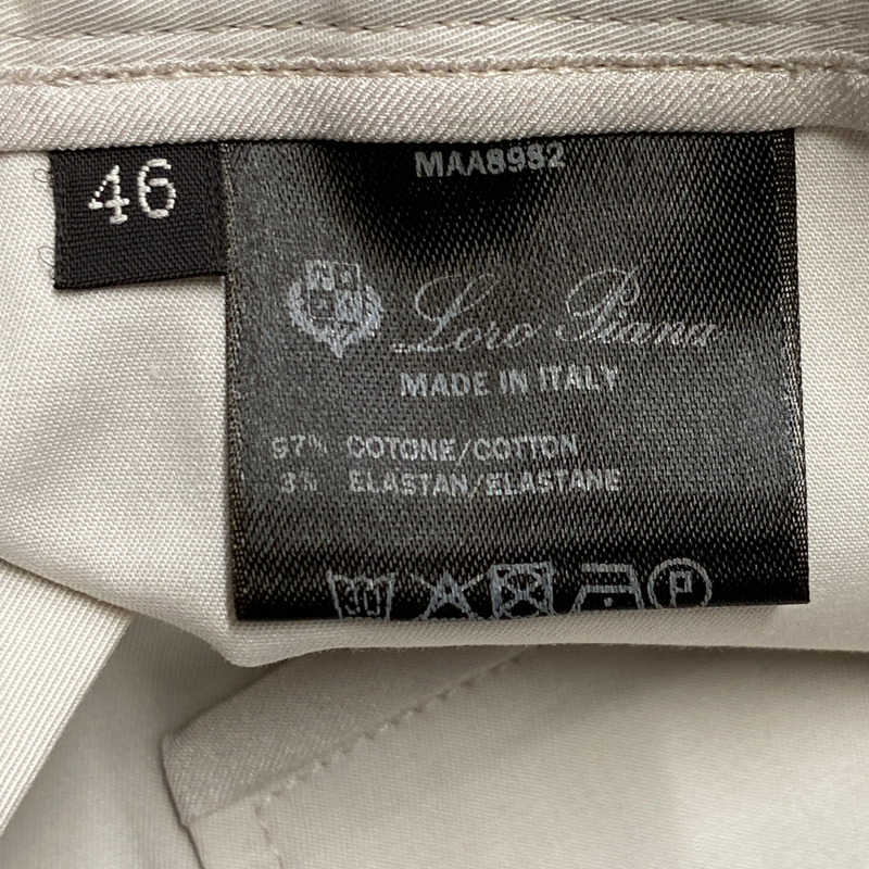 Loro Piana women's ecru cotton trousers