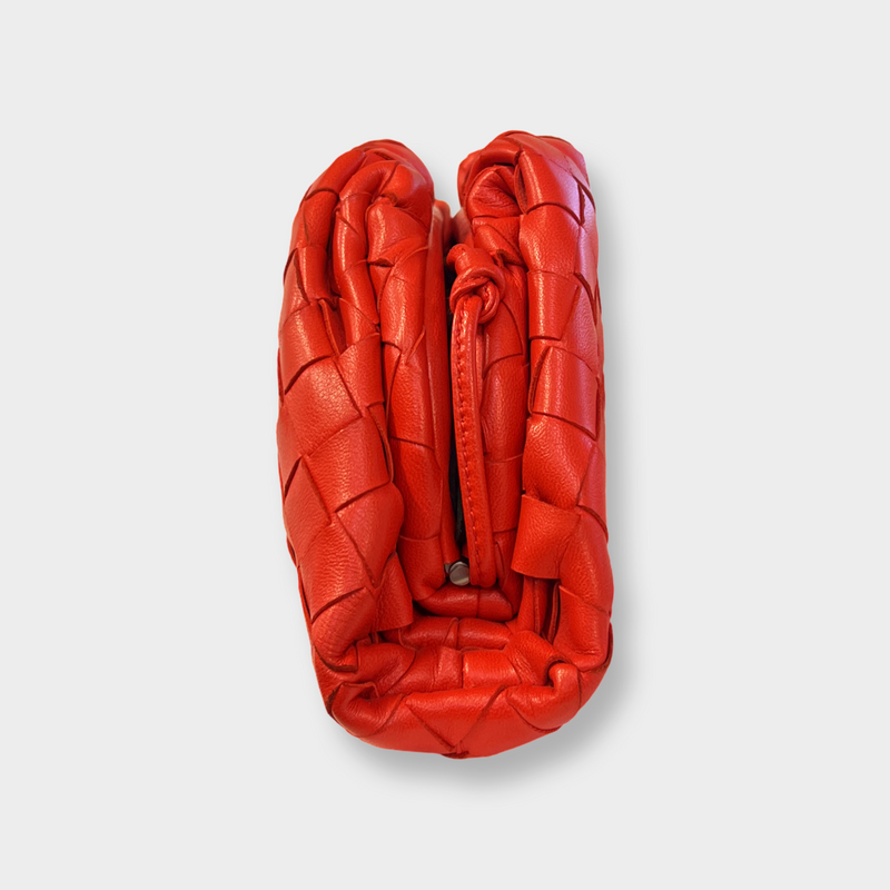 Bottega Veneta Women's Red Leather Clutch