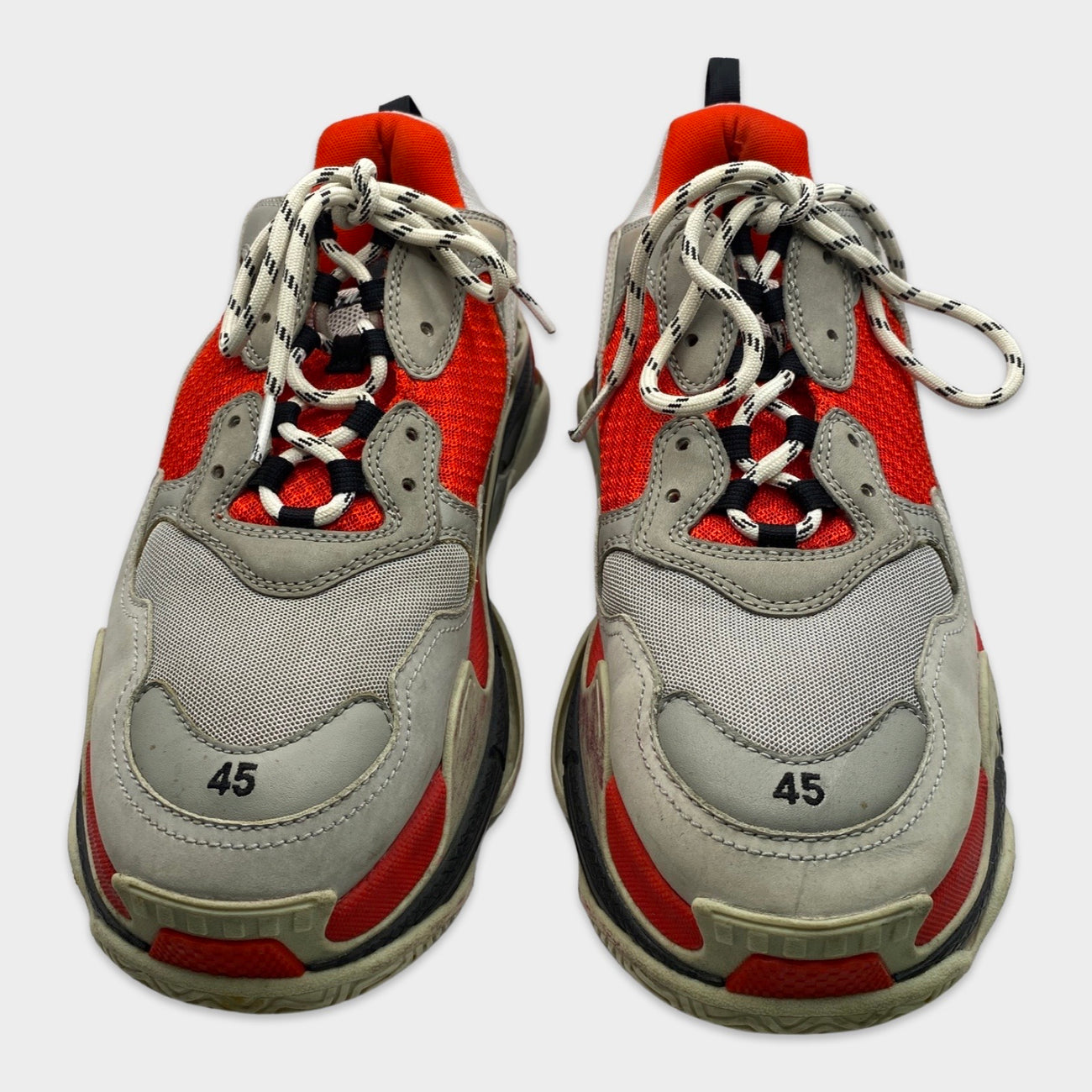 スニーカー BALENCIAGA  Balenciaga Sneakers Men Fabric Gray/Red Men's 3xl Gradient Sneaker in Red/orange/grey/black
