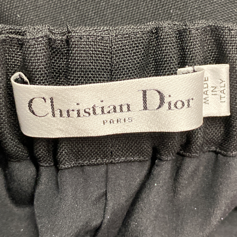 Christian Dior women's black wool lace shorts